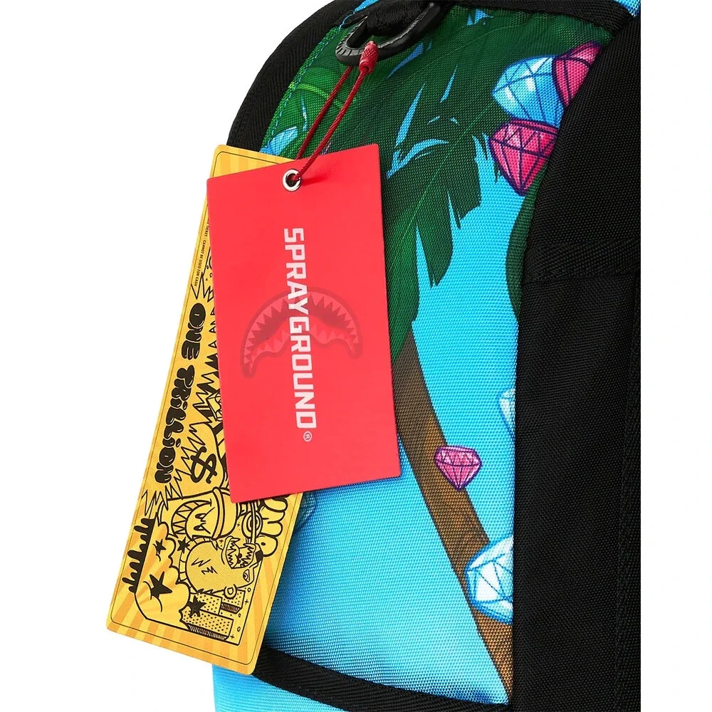 Sprayground Pink Panther Big OL’ Diamond Backpack Unisex Blue Outdoor Bag SPR315